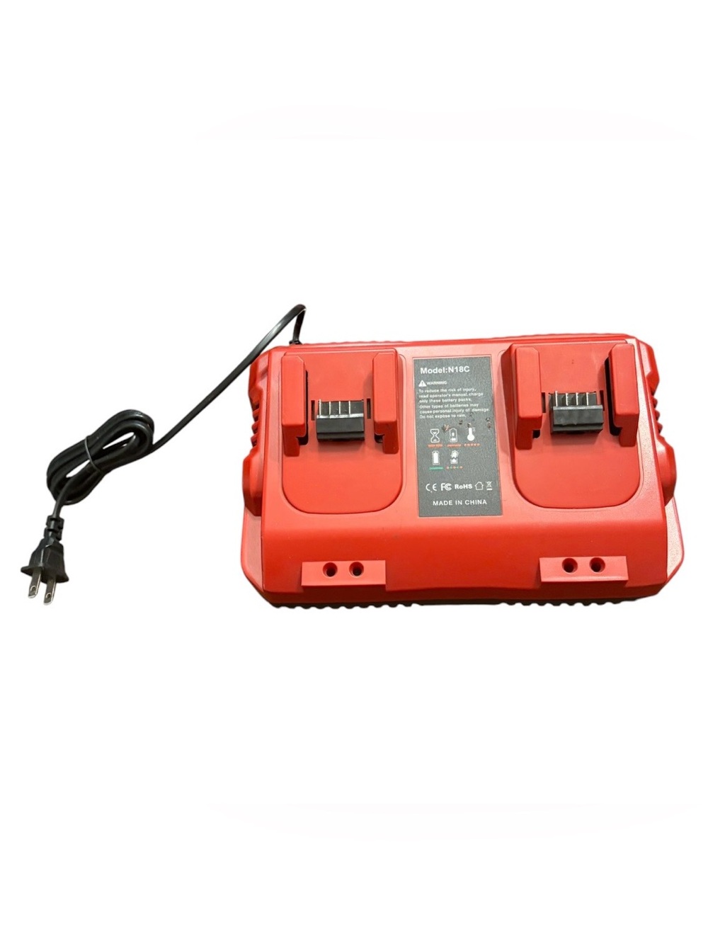 Model N18C Dual-Port Rapid Charger for Replacement of Milwaukee M18 New